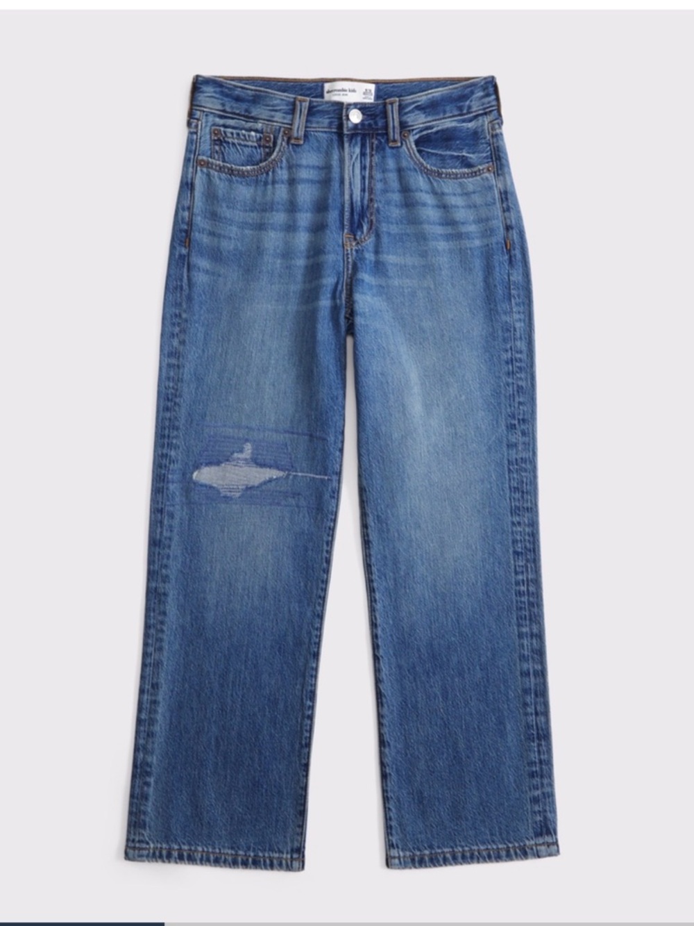 abercrombie boys Medium Blue Loose Jeans - 7/8 regular